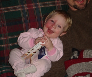 Addy Laughing Port Wine Stain Baby